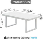 Long Rustic Coffee Table Wooden Farmhouse Centre