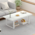 Long Rustic Coffee Table Wooden Farmhouse Centre