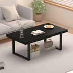 Long Rustic Coffee Table Wooden Farmhouse Centre