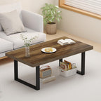 Long Rustic Coffee Table Wooden Farmhouse Centre
