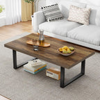Long Rustic Coffee Table Wooden Farmhouse Centre