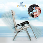 Lounger Garden Chairs Zero Gravity with Cup Phone (Set of 2)