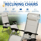 Lounger Garden Chairs Zero Gravity with Cup Phone (Set of 2)