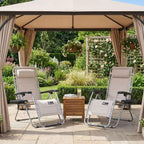 Lounger Garden Chairs Zero Gravity with Cup Phone (Set of 2)