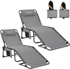 Lounger with 5-Position Adjustable Backrest 180KG
