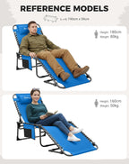 Lounger with 5-Position Adjustable Backrest 180KG