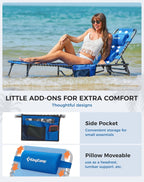 Lounger with 5-Position Adjustable Backrest 180KG