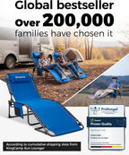 Lounger with 5-Position Adjustable Backrest 180KG