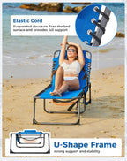 Lounger with 5-Position Adjustable Backrest 180KG