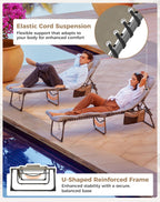 Lounger with 5-Position Adjustable Backrest 180KG