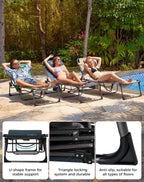 Lounger with 5-Position Adjustable Backrest 180KG