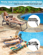 Lounger with 5-Position Adjustable Backrest 180KG