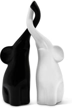 Loving Pair of Elephants in and Modern Ceramic