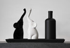 Loving Pair of Elephants in and Modern Ceramic