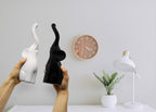 Loving Pair of Elephants in and Modern Ceramic