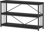 Low Horizontal Book Shelf Industrial Modern 3 Tier