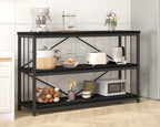 Low Horizontal Book Shelf Industrial Modern 3 Tier