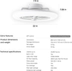 Low Profile Ceiling Fan with Light Modern Flush