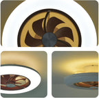 Low Profile Ceiling Fan with Light Modern Flush