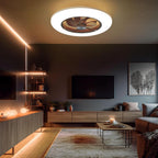 Low Profile Ceiling Fan with Light Modern Flush