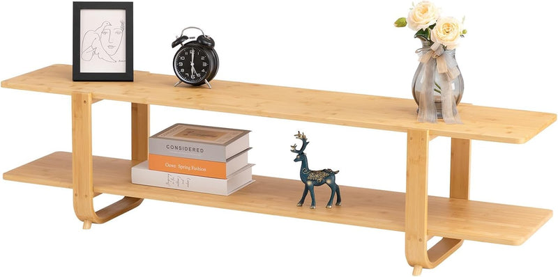Low TV Table Bench 140CM Small Cabinet 2-Tier
