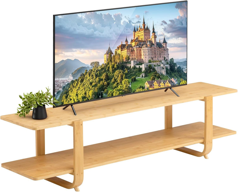 Low TV Table Bench 140CM Small Cabinet 2-Tier