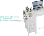 Lufeiya L Shaped Computer Desk with Drawers Storage