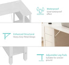 Lufeiya L Shaped Computer Desk with Drawers Storage