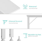 L Shaped Computer Desk with Power Outlet Shelves