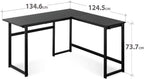 Luke 135CM Metal Corner Desk L-Shaped Computer