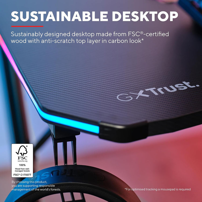 Luminus Pro Gaming Desk 120x60 LED RGB Computer