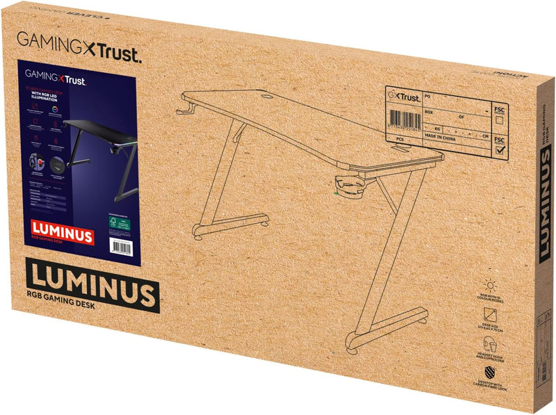 Luminus Pro Gaming Desk 120x60 LED RGB Computer