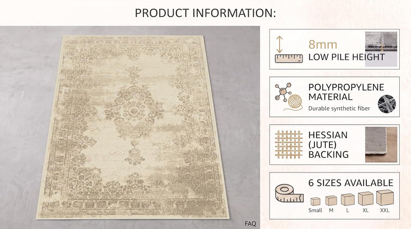 Luna Collection Living Room Rug and Hallway Runner