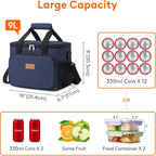 Lunch Bag 9L 12 Can Insulated Box Soft