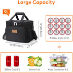 Lunch Bag 9L 12 Can Insulated Box Soft