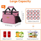 Lunch Bag 9L 12 Can Insulated Box Soft