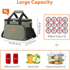 Lunch Bag 9L 12 Can Insulated Box Soft