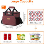 Lunch Bag 9L 12 Can Insulated Box Soft