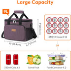 Lunch Bag 9L 12 Can Insulated Box Soft