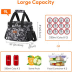 Lunch Bag 9L 12 Can Insulated Box Soft