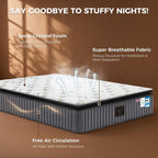 Luxe Pillow Top Mattress Orthopaedic Hybrid 7-Zone Pocket