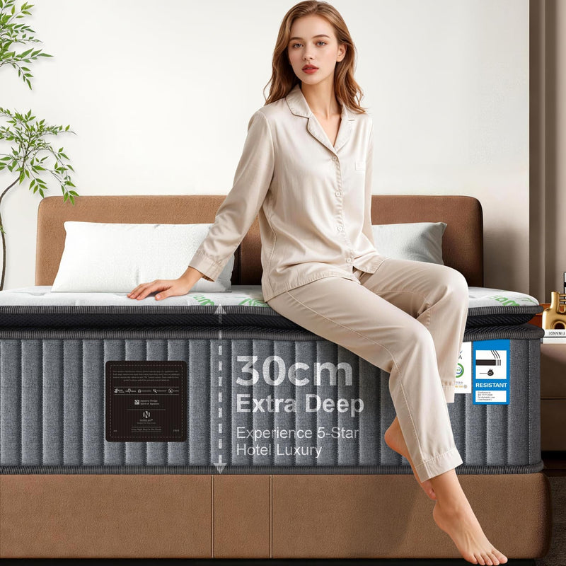 Luxe Pillow Top Mattress Orthopaedic Hybrid 7-Zone Pocket