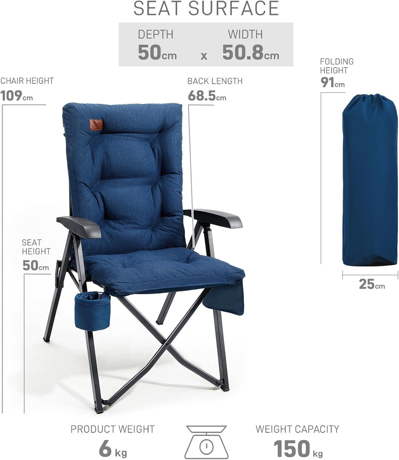 Luxury Camping Chairs 2 Set for Adults