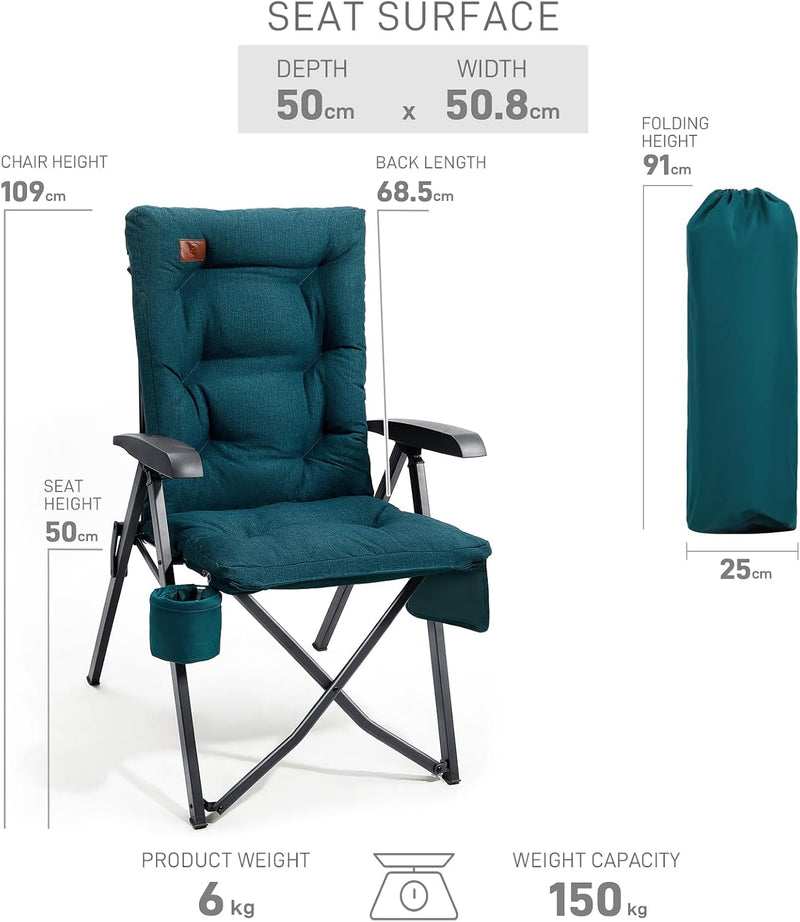 Luxury Camping Chairs 2 Set for Adults