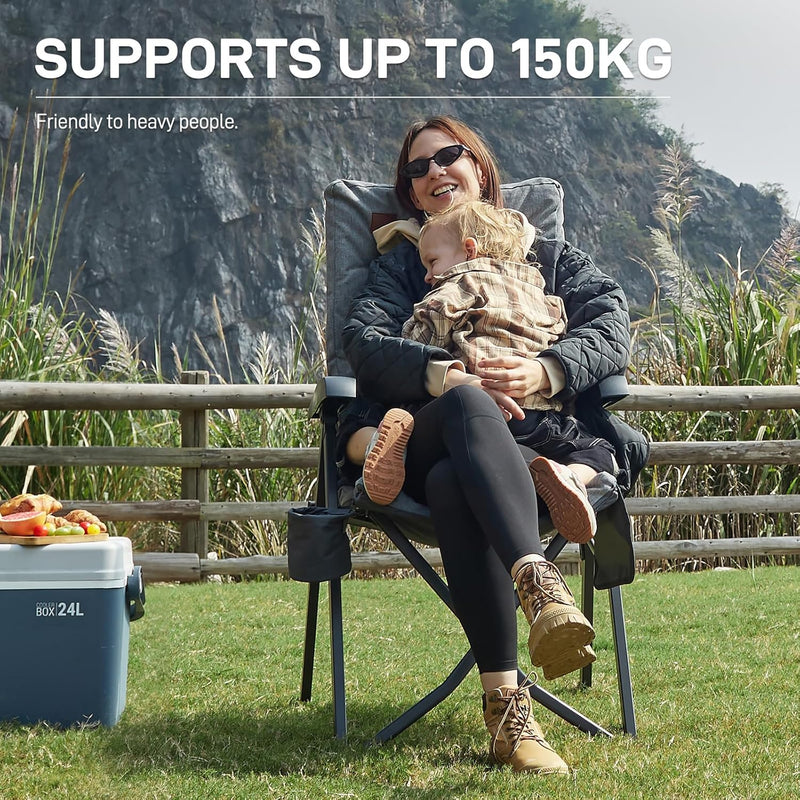 Luxury Camping Chairs 2 Set for Adults