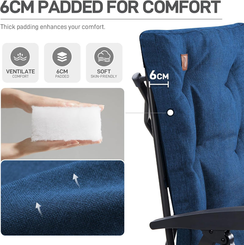 Luxury Camping Chairs 2 Set for Adults