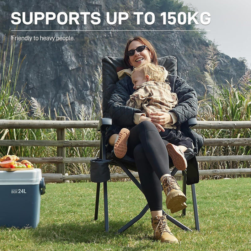 Luxury Camping Chairs 2 Set for Adults