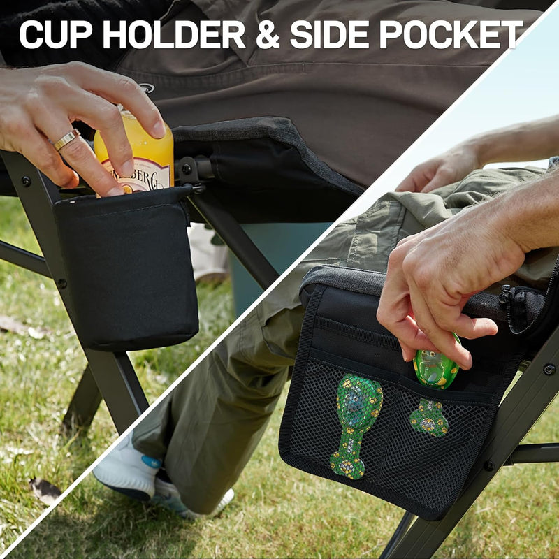 Luxury Camping Chairs 2 Set for Adults