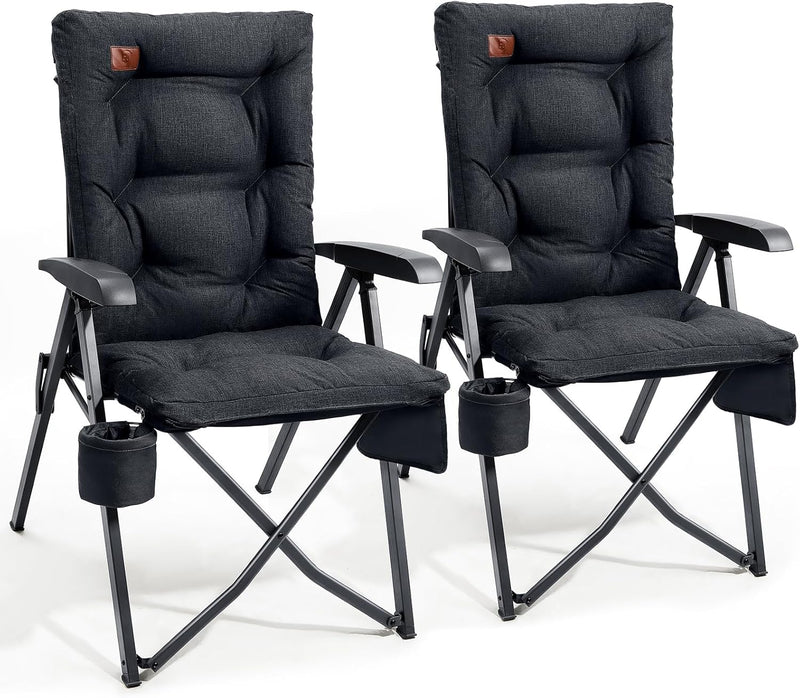 Luxury Camping Chairs 2 Set for Adults