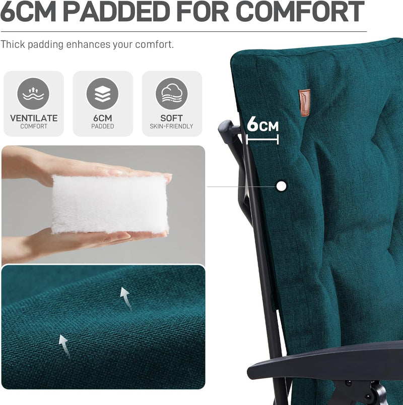 Luxury Camping Chairs 2 Set for Adults
